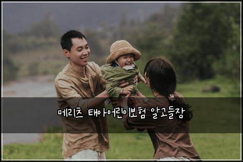 메리츠 태아어린이보험 알고들장 