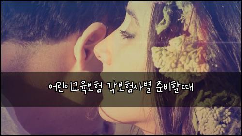 어린이교육보험 각보험사별  준비할때