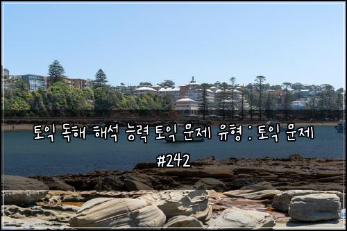 토익 독해 해석 능력 토익 문제 유형 : 토익 문제 #242