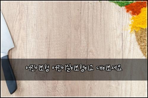 어린이보험 어린이실비보험비교 대비보세요