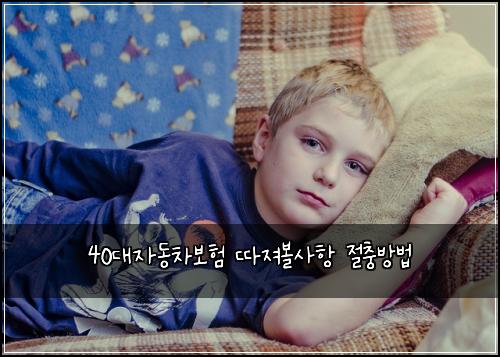 40대자동차보험 따져볼사항  절충방법