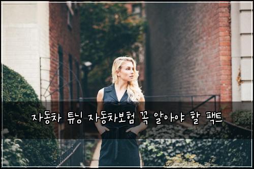 자동차 튜닝 자동차보험 꼭 알아야 할 팩트