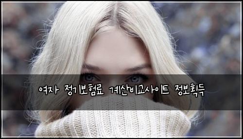 여자 정기보험료 계산비교사이트 정보획득