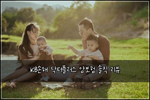 KB손해 닥터플러스 암보험 솔직 리뷰