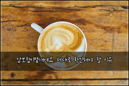 암보험이몇개예요 제대로 확인해야 할 이유