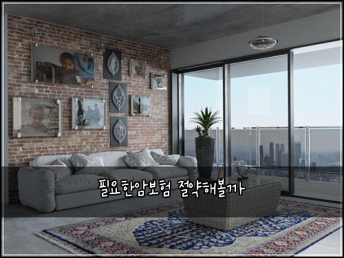 필요한암보험 절약해볼까 