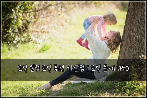 토익 일정 토익 취업 가산점 : 토익 문제 #40