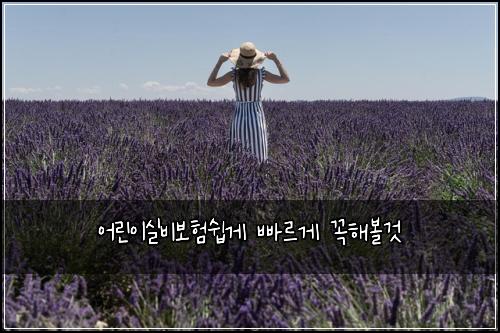어린이실비보험쉽게 빠르게 꼭해볼것