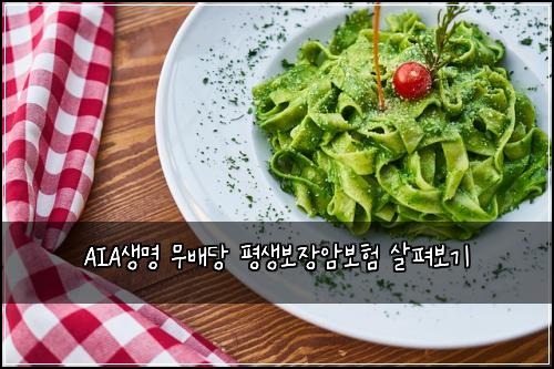 AIA생명 무배당 평생보장암보험 살펴보기