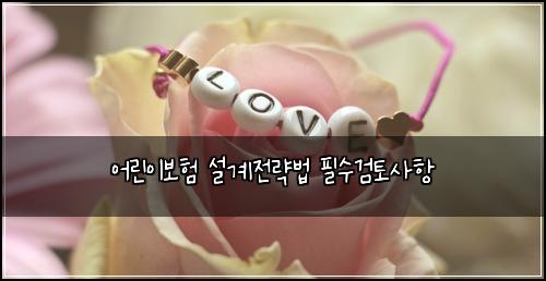 어린이보험 설계전략법  필수검토사항
