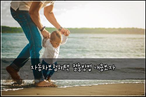 자동차보험혜택 절충방법 내용보자