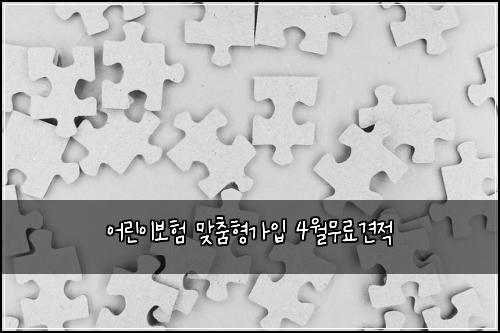 ์ด๋ฆฐ์ด๋ณดํ ๋ง์ถคํ๊ฐ์
4์๋ฌด๋ฃ๊ฒฌ์ 