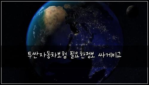 투싼자동차보험 필요한정보  싸게비교