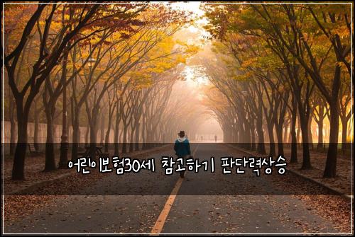 어린이보험30세 참고하기 판단력상승