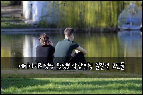 에이아이쥐생명 평생보장암보험 실질적 고민들