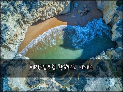 메리츠암보험 확실해요  제대로