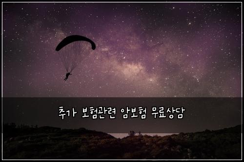 ์ถ๊ฐ ๋ณดํ๊ด๋ จ ์๋ณดํ ๋ฌด๋ฃ์๋ด
