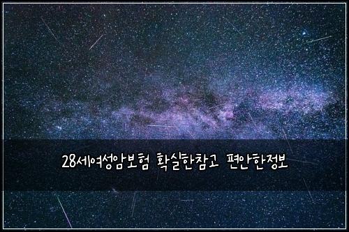 28세여성암보험 확실한참고  편안한정보