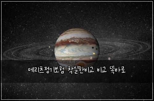 ๋ฉ๋ฆฌ์ธ ์ ๊ธฐ๋ณดํ ์ฐฉ์คํ๋น๊ต ๋น๊ต ๋๋ฐ๋ก