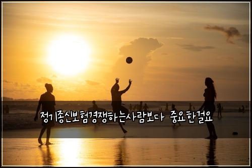 정기종신보험경쟁하는사람보다 중요한걸요