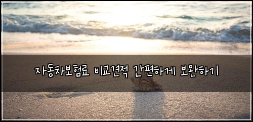 자동차보험료 비교견적 간편하게 보완하기