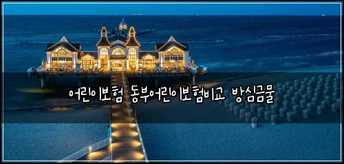 어린이보험 동부어린이보험비교 방심금물