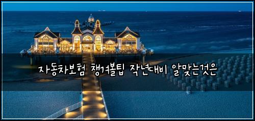 자동차보험 챙겨볼팁  작년대비 알맞는것은