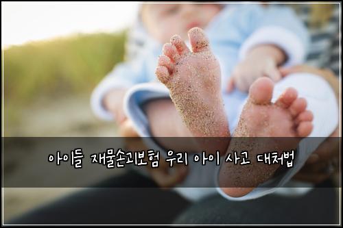 아이들 재물손괴보험 우리 아이 사고 대처법