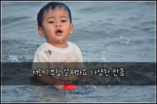 어린이 보험 살펴봐요  다양한 만큼
