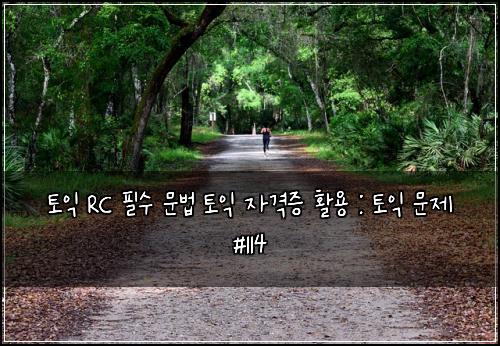 ํ ์ต RC ํ์ ๋ฌธ๋ฒ ํ ์ต ์๊ฒฉ์ฆ ํ์ฉ : ํ ์ต ๋ฌธ์ #114