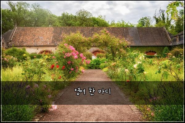 영어 한 마디