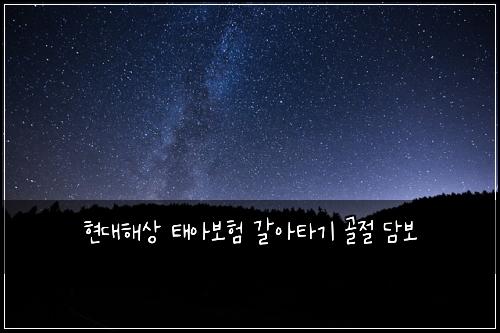 현대해상 태아보험 갈아타기  골절 담보