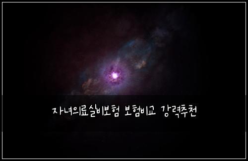 자녀의료실비보험 보험비교 강력추천
