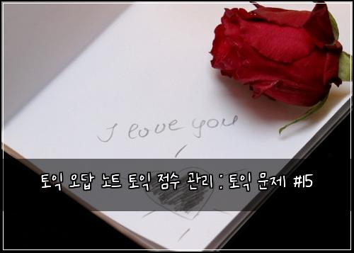 토익 오답 노트 토익 점수 관리 : 토익 문제 #15