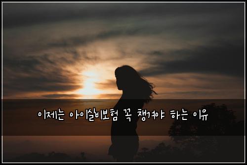 이제는 아이실비보험 꼭 챙겨야 하는 이유