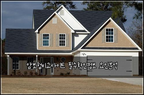 암보험비교사이트 필수확인정보 요인분석