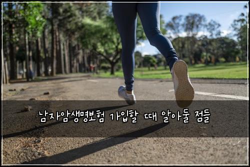 남자암생명보험 가입할 때 알아둘 점들