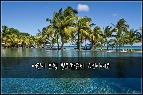 ์ด๋ฆฐ์ด ๋ณดํ ํ์ํ์ค๋น ๊ณ ๋ฏผ์ด์์