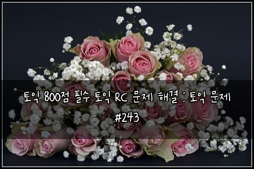 ํ ์ต 800์ ํ์ ํ ์ต RC ๋ฌธ์ ํด๊ฒฐ : ํ ์ต ๋ฌธ์ #243