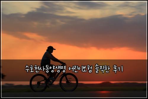 수호천사동양생명 어린이보험 솔직한 후기