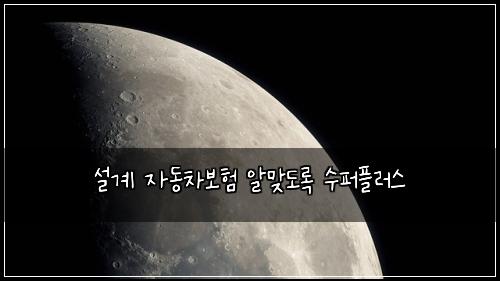 설계 자동차보험 알맞도록  수퍼플러스