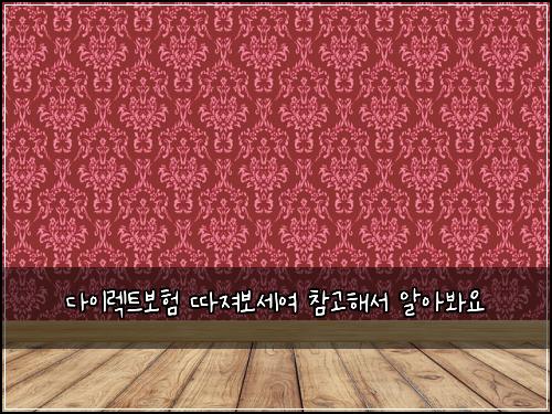 다이렉트보험 따져보세여  참고해서 알아봐요