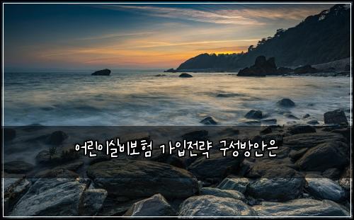 어린이실비보험 가입전략  구성방안은