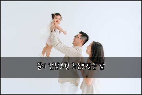 실비 건강보험 최신보장은  암