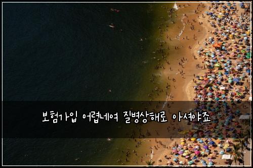 보험가입 어렵네여 질병상해로 아셔야죠