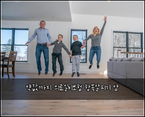 약값까지 의료실비보험 항목살피기  암