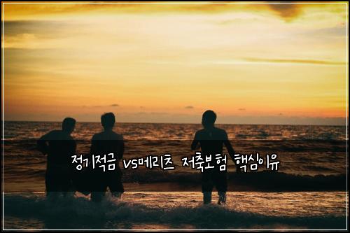 정기적금 vs메리츠 저축보험 핵심이유 