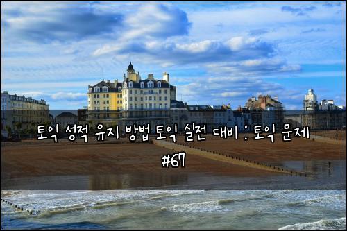 토익 성적 유지 방법 토익 실전 대비 : 토익 문제 #67