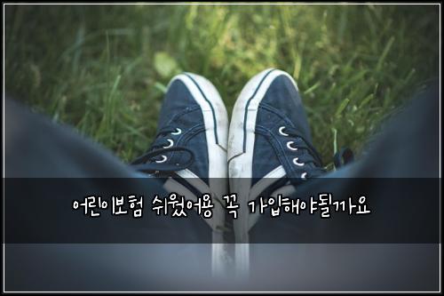 ์ด๋ฆฐ์ด๋ณดํ ์ฌ์ ์ด์ฉ ๊ผญ ๊ฐ์
ํด์ผ๋ ๊น์