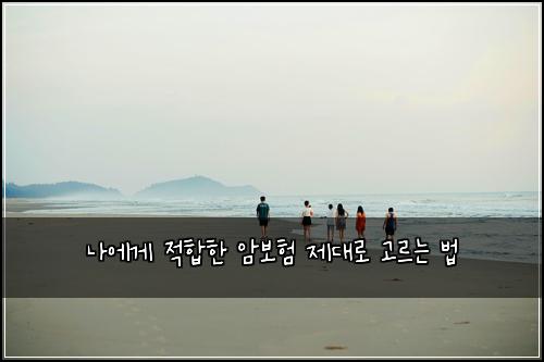 나에게 적합한 암보험 제대로 고르는 법